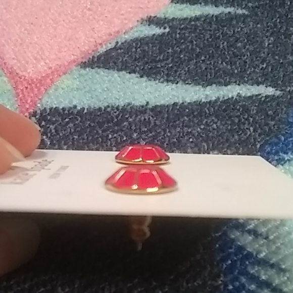 NWT Kate Spade Jewel Bar Pink Gold Earrings - Picture 5 of 5